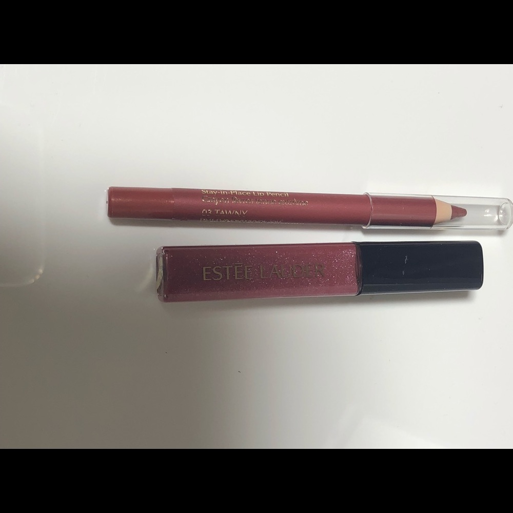 Estee Lauder lip gloss and lip liner